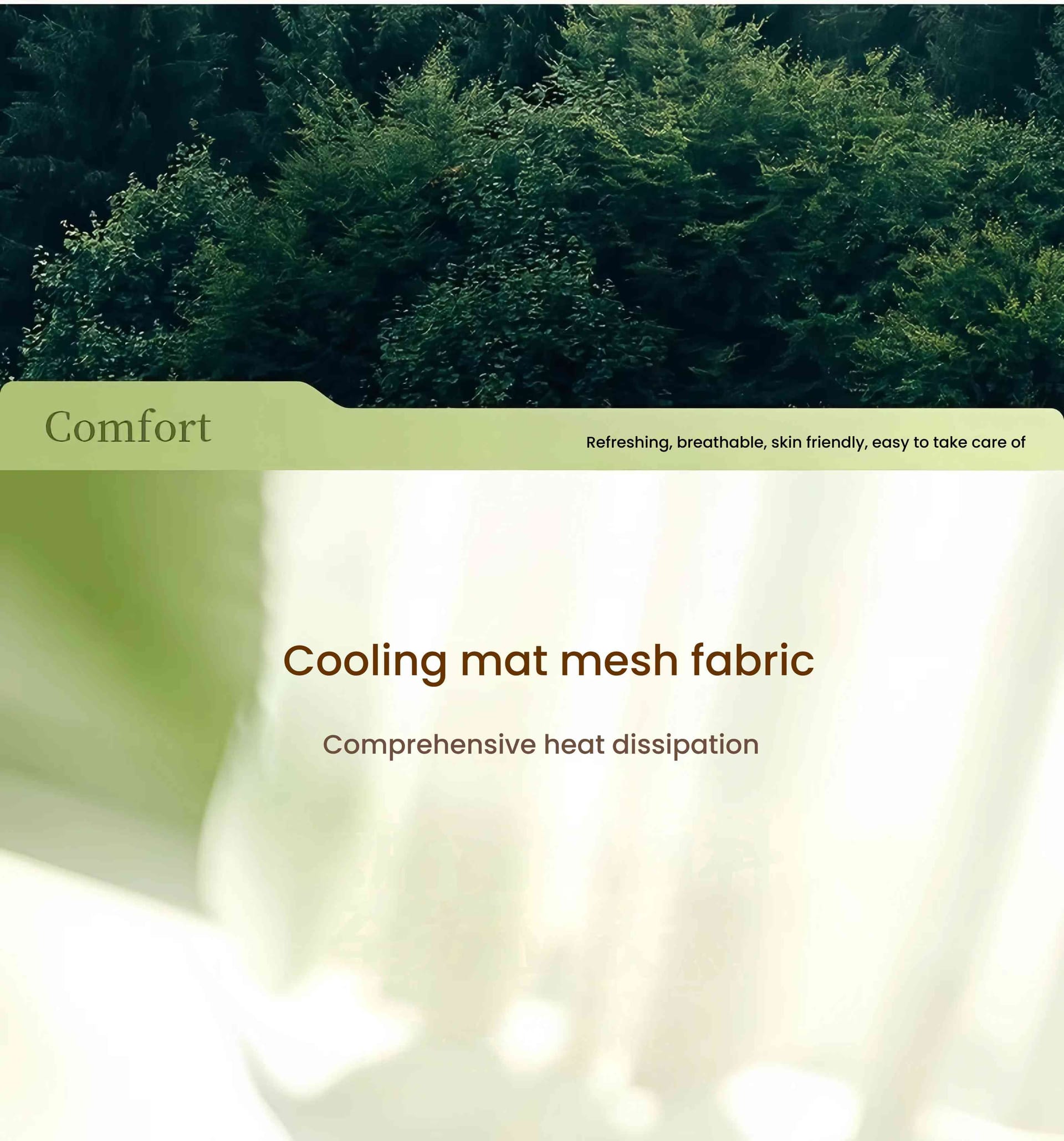 Round cornered marching bed （cooling mat style）