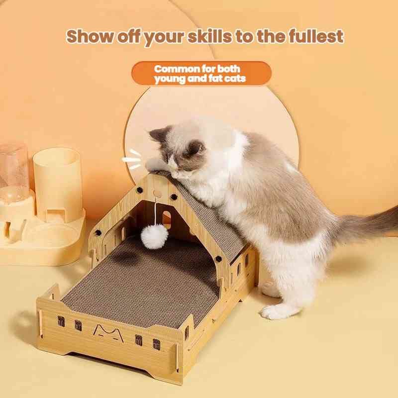 Wooden Cat Scratcher Princess Bed (Toy Sofa Style)