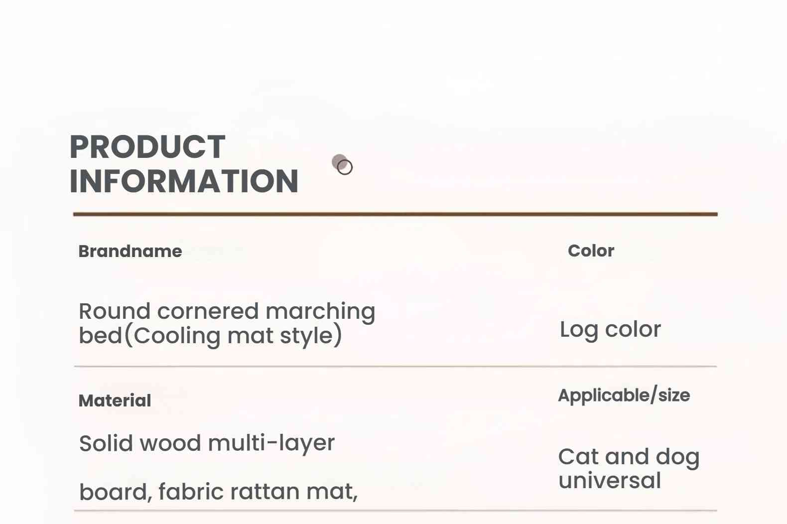 Round cornered marching bed （cooling mat style）