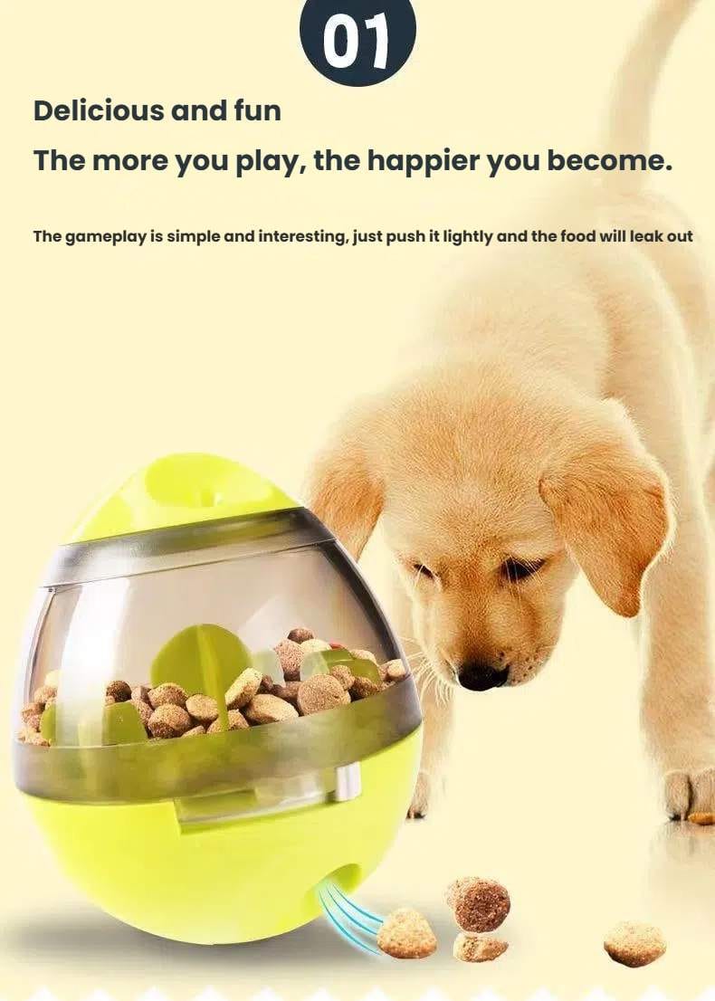 Dog Treat-Dispensing Ball Toy