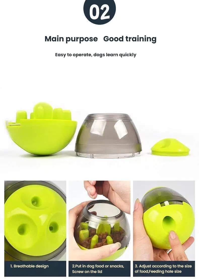 Dog Treat-Dispensing Ball Toy