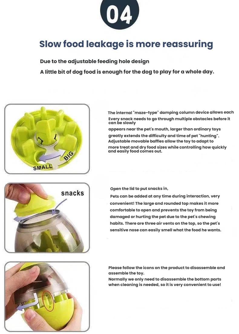 Dog Treat-Dispensing Ball Toy